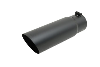 compare product Gibson Round Single Wall Angle-Cut Tip - 5in OD/3in Inlet/12in Length - Black Ceramic