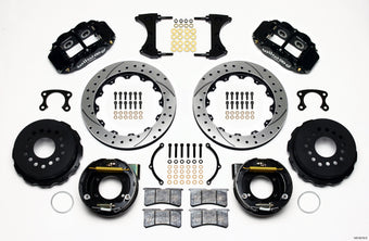 compare product Wilwood Narrow Superlite 4R Rear P-Brk Kit 12.88in Drilled Big Ford New Style 2.50in Offset