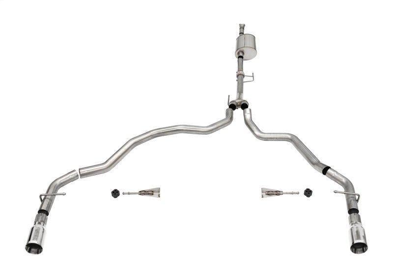 Corsa 2021 - 2025 Ford F - 150 SuperCab/6.5in Bed 3.5L V6 Sport Cat - Back Dual Rear Exit - Polished - My Store
