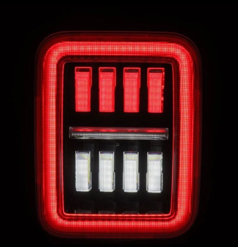 AlphaRex 19 - 24 Jeep Gladiator JT Nova - Series Prismatic LED Tail Lights - Black - Red - My Store