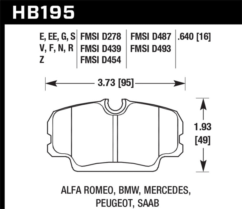 Hawk 84 - 4/91 BMW 325 (E30) HPS 5.0 Street Front Brake Pads - My Store