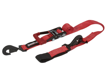 compare product SpeedStrap 2In x 10Ft Ratchet Tie Down w/ Twisted Snap Hooks & Axle Strap Combo - Red