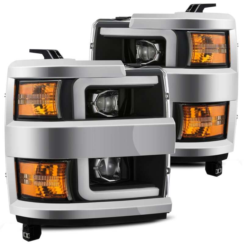 AlphaRex 15 - 19 Chevy 2500HD PRO - Series Proj Headlights Plank Style Blk w/Activ Light/Seq Signal/DRL - My Store