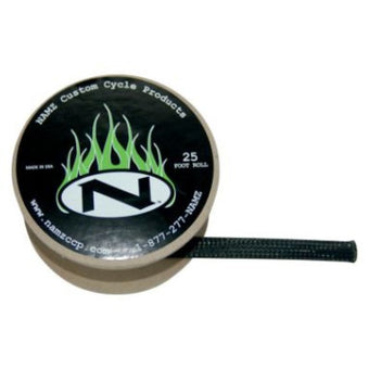 compare product NAMZ Braided Flex Sleeving 25ft. Spool (3/8in. ID) - Black