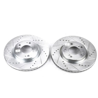 compare product Power Stop 06-12 Mitsubishi Eclipse Front Evolution Drilled & Slotted Rotors - Pair