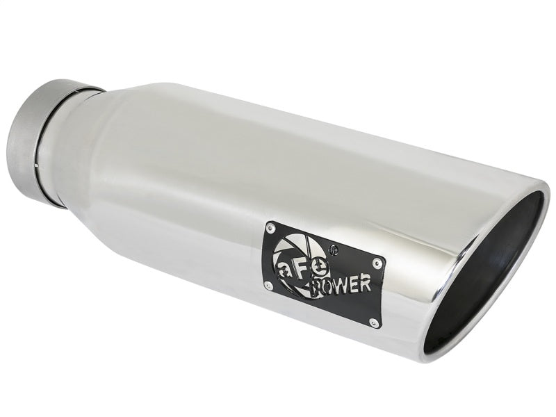 aFe MACH Force - XP 409 SS Exhaust Tip 4in In x 6in Out x 18in L Bolt - On Right - My Store