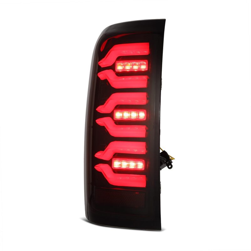 AlphaRex 14 - 18 Chevy Silverado 1500 Luxx - Series LED Tail Lights Black/Red w/Activ Light/Seq Signal - My Store