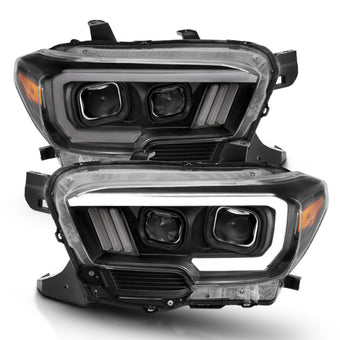 compare product ANZO 2016-2017 Toyota Tacoma Projector Headlights w/ Plank Style Switchback Black w/ Amber