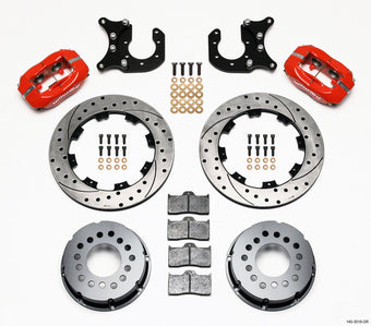 compare product Wilwood Forged Dynalite P/S Rear Kit Drilled Red Ford 8.8 w/2.5in Offset-5 Lug