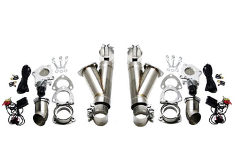 compare product Granatelli 3.5in Aluminized Mild Steel Electronic Dual Exhaust Cutout System w/Slip Fit & Band Clamp