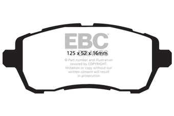 compare product EBC 10+ Ford Fiesta 1.6 (FOR NON-ST/NON-TURBO) Greenstuff Front Brake Pads