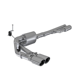 compare product MBRP 2019+ Chevrolet Silverado 1500 4.5L/5.3L Pre-Axle Dual Side Exit w/ 4in OD Tip - AL