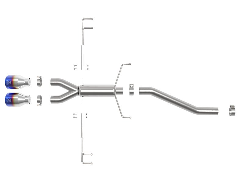 aFe Takeda 2.5in 304SS Axle - Back Exhaust System 17 - 19 Honda Civic Type R L4 - 2.0L (t) - BL Flame Tip - My Store