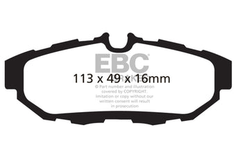 compare product EBC 10-14 Ford Mustang 3.7 Ultimax2 Rear Brake Pads