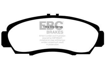 compare product EBC 01-03 Acura CL 3.2 Yellowstuff Front Brake Pads