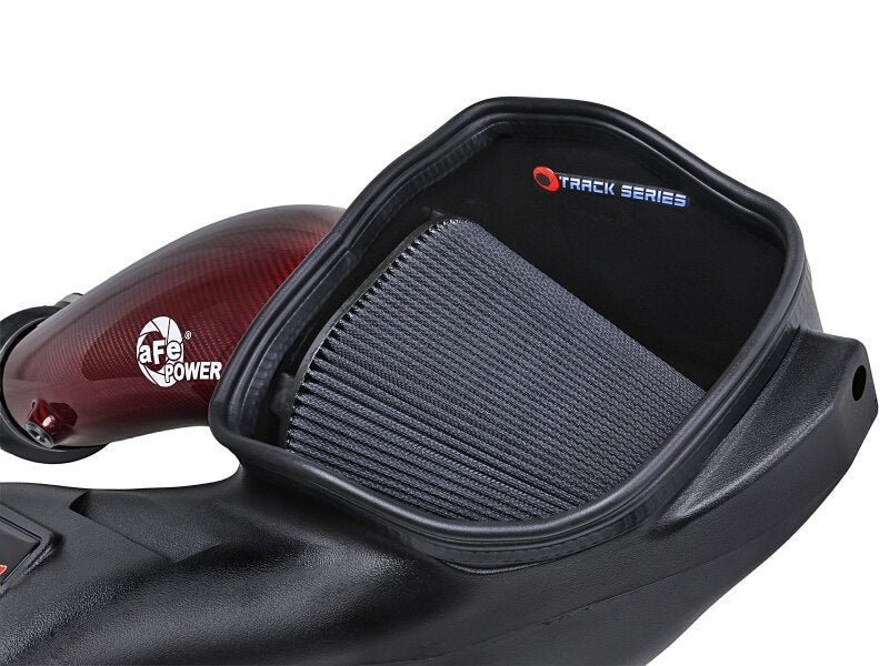 aFe 23 - 24 Ford F150 Raptor R Supercharged Red Carbon Track Series Air Intake w/ P5R Filter (MOQ 24) - My Store