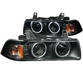 compare product ANZO 1992-1998 BMW 3 Series E36 Projector Headlights w/ Halo Black (CCFL) G2