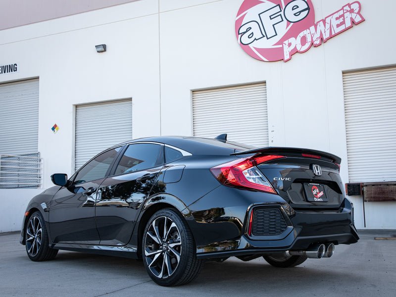aFe Takeda 2.5in 304SS Cat - Back Exhaust System w/ Polished Tips 17 - 20 Honda Civic Si Sedan I4 1.5L - My Store