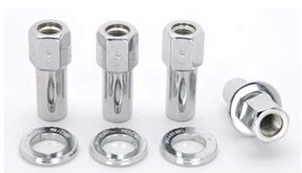 compare product Weld Open End Lug Nuts w/ Centered Washers 1/2in. RH - 4pk.