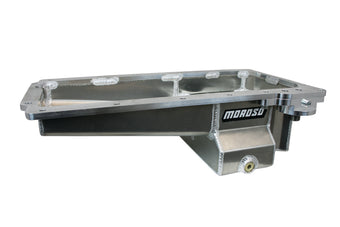 compare product Moroso GM LS Swap (w/Spin-On Oil Filter Adapter) Road Race Baffled Wet Sump 7qt 6in Aluminum Oil Pan