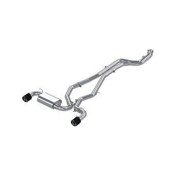 compare product MBRP 2020+ Toyota Supra 3.0L 3in Catback Dual Rear Carbon Fiber Tips - T304