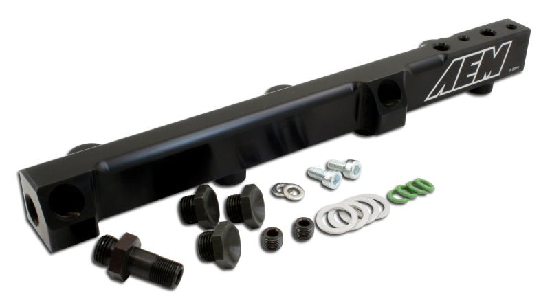 AEM 90 - 93 Accord DX/LX/SE/EX & 92 - 01 Prelude S/Si/Si VTEC Black Fuel Rail - My Store