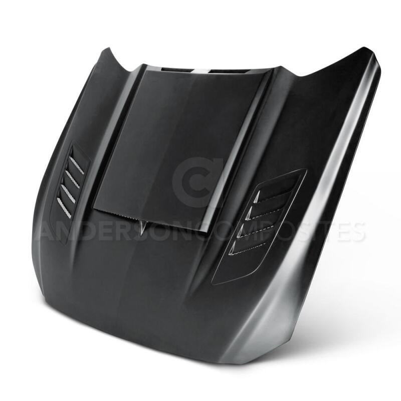Anderson Composites 15 - 16 Ford Mustang (Excl. GT350/GT350R) Ram Air Fiberglass Hood - My Store