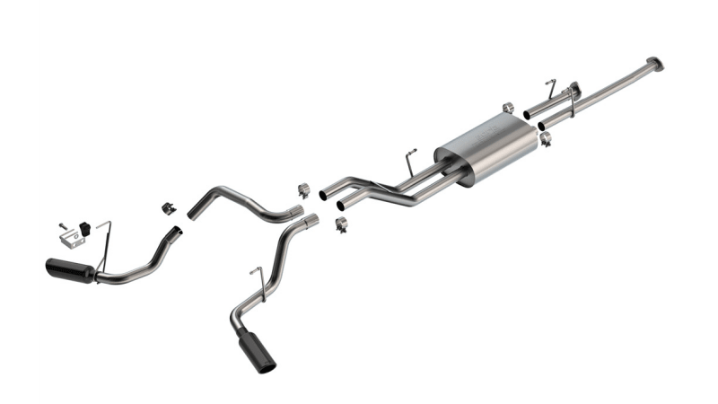 Borla 07 - 21 Toyota Tundra 4.6L/5.7L Cat - Back Touring SS Catback Exhaust w/ Black Chrome Tips - My Store