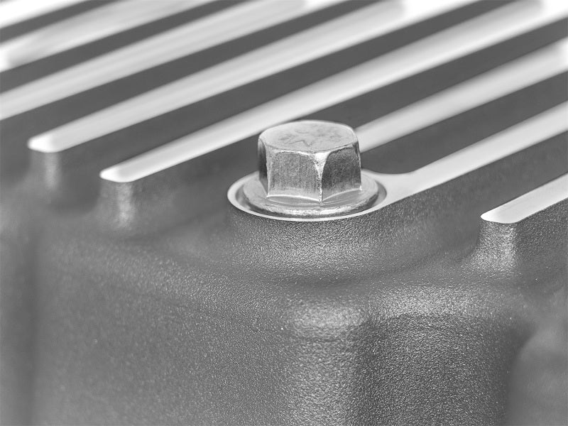 aFe Street Series Engine Oil Pan Raw w/ Machined Fins; 11 - 17 Ford Powerstroke V8 - 6.7L (td) - My Store