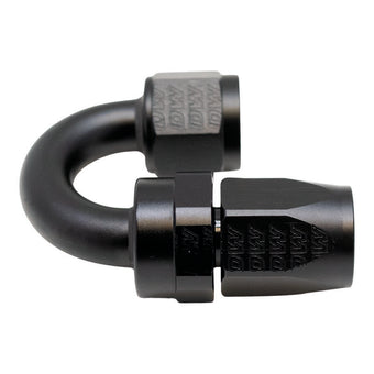 compare product DeatschWerks 8AN Female Swivel 180-Degree Hose End CPE - Anodized Matte Black