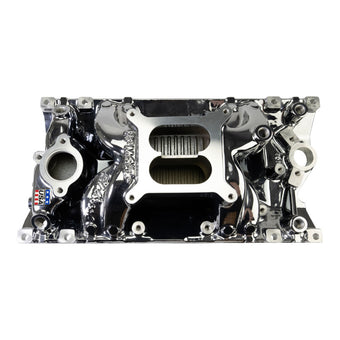 compare product Edelbrock RPM Air-Gap Manifold for Small-Block Chevy Vortec - Chrome Plasma