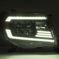 AlphaRex 05 - 11 Toyota Tacoma LUXX Crystal Headlights Plank Style Design Black w/Activation Light/DRL - My Store