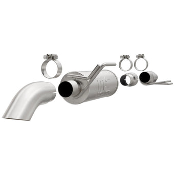 compare product MagnaFlow Cat-Back, SS, 2.5/3in, Turn Down In Front Rear Tire 2015 Ford F150 2.7L V6T Ext Cab