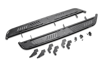compare product N-Fab 22-24 Nissan Frontier Crew Cab Roan Running Boards - Cab Length - Textured Black