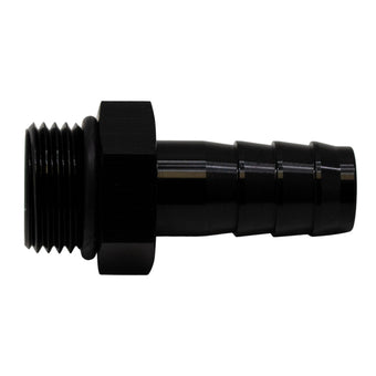 compare product DeatschWerks 8AN ORB Male to 1/2in Male Triple Barb Fitting (Incl O-Ring) - Anodized Matte Black