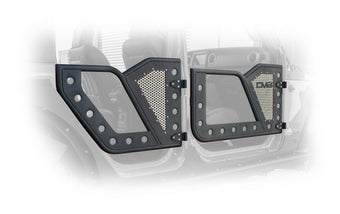 compare product DV8 Offroad Jeep 18+ Wrangler JL / 20+ Gladiator JT Front Rock Doors w/ Perforated Aluminum Mesh