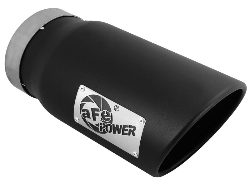aFe Diesel Exhaust Tip Bolt On Black 5in Inlet x 6in Outlet x 12in Long - My Store