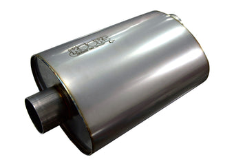 compare product Kooks 2.5in. Oval Center/Offset Muffler 12in. Long Body Stainless Steel