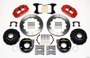 compare product Wilwood Narrow Superlite 4R Rear P-Brk Kit 12.88in Red Big Ford New Style 2.50in Offset