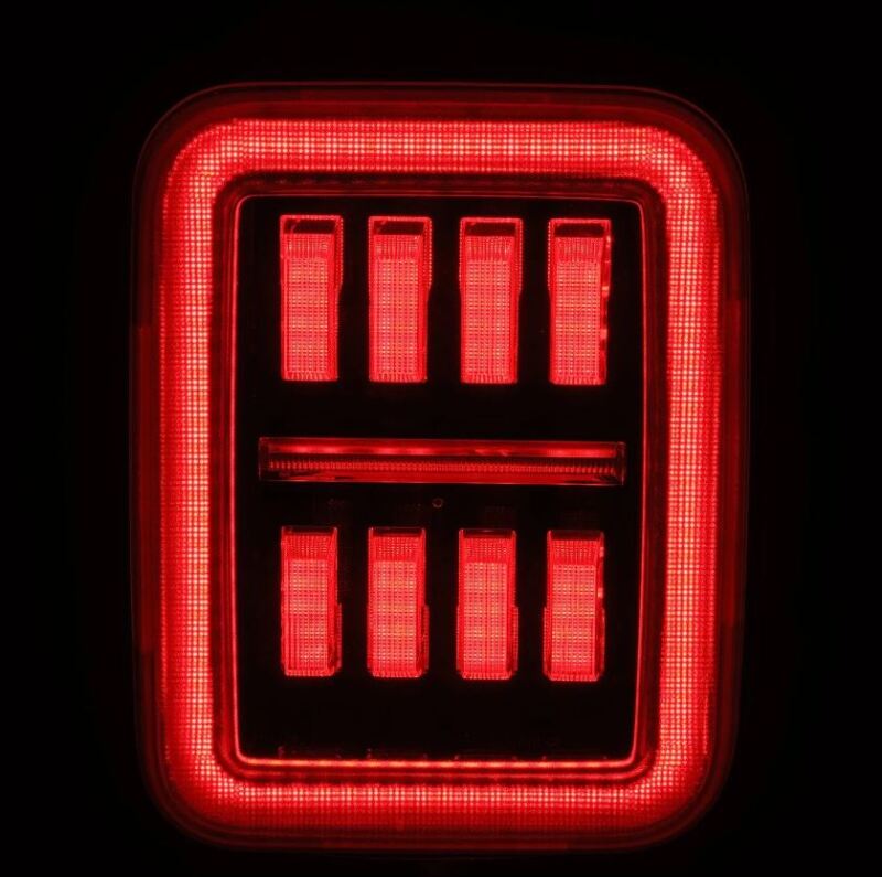 AlphaRex 19 - 24 Jeep Gladiator JT Nova - Series Prismatic LED Tail Lights - Black - Red - My Store