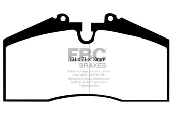 compare product EBC 96-98 Porsche 911 (993) 3.6 Carrera 4S Redstuff Rear Brake Pads