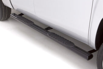 compare product Lund 99-16 Ford F-250 Super Duty Crewcab 5in. Oval Straight Steel Nerf Bars - Black