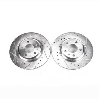 compare product Power Stop 09-19 Audi A4 Rear Evolution Drilled & Slotted Rotors - Pair