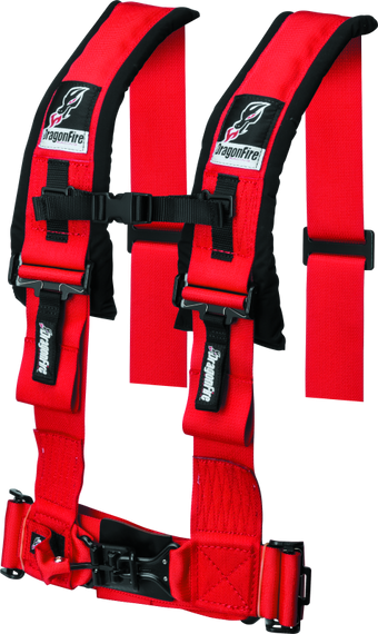 compare product DragonFire Racing Harness- H-Style- 4-Point- 3in Buckle- Red