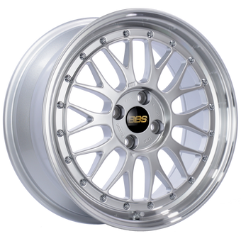 compare product BBS LM 17x7.5 4x100 ET40 Diamond Silver Center Diamond Cut Lip Wheel -70mm PFS/Clip Required