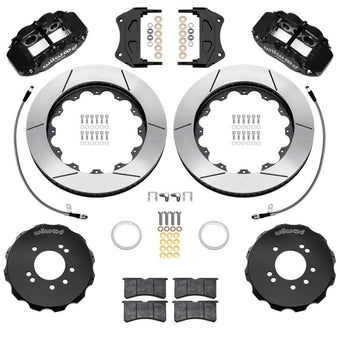 compare product Wilwood 95-98 Nissan Skyline Superlite 6R Front BBK w/ 14in Slotted Rotors & Flexlines - Black