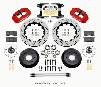 compare product Wilwood Narrow Superlite 6R Front Hub Kit 14.00in Drill Red 82-92 Camaro//Firebird