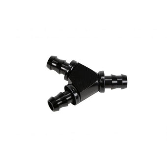 compare product Fleece Performance 1/2in Black Anodized Aluminum Y Barbed Fitting (For -8 Pushlock Hose)