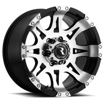 compare product Raceline 982 Raptor 18x9in / 8x165.1 BP / 20mm Offset / 125.2mm Bore - Black & Machined Wheel