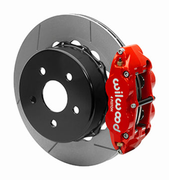 compare product Wilwood 2020+ Jeep Gladiator (JT) Narrow Superlite 4R Rear Slotted Brake Kit 14.00in Red w/ Lines